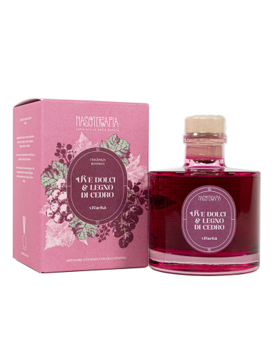 NASOTERAPIA DIFFUSORE BASTONCINI UVE DOLCI LEGNO DI CEDRO 500 ML