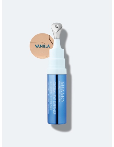 MIAMO SKIN COLOR CARE GLOBAL EYE DEFENCE PEPTIDE CONCEALER VANILLA SPF30